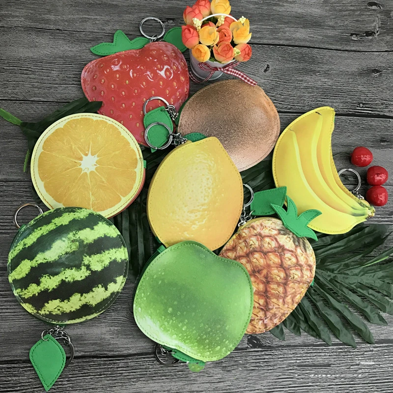 

Cartoon Lovely Mini-Small Change Package Woman Key Package Coin Package Simulation Fruits Children Wallet