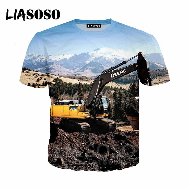 8 T-shirt 3D print Men women excavator Anime machine suit streetwear truck t shirt Harajuku clothes homme tshirt Short Sleeve A274 - Цвет: 8