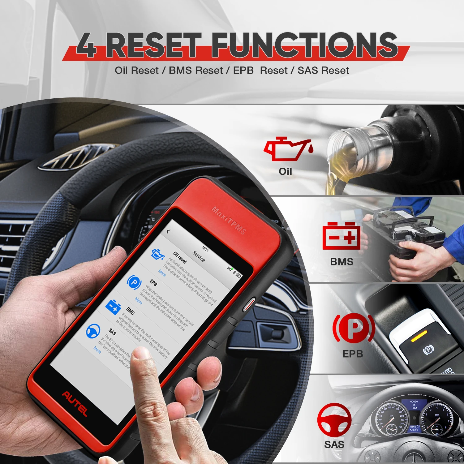 Autel MaxiTPMS ITS600E TPMS Relearn Tools tire pressure monitor MX-Sensor Programming Scanner OBD2 TPMS Diagnostic Scan Tool Oil Reset BMS SAS EPB