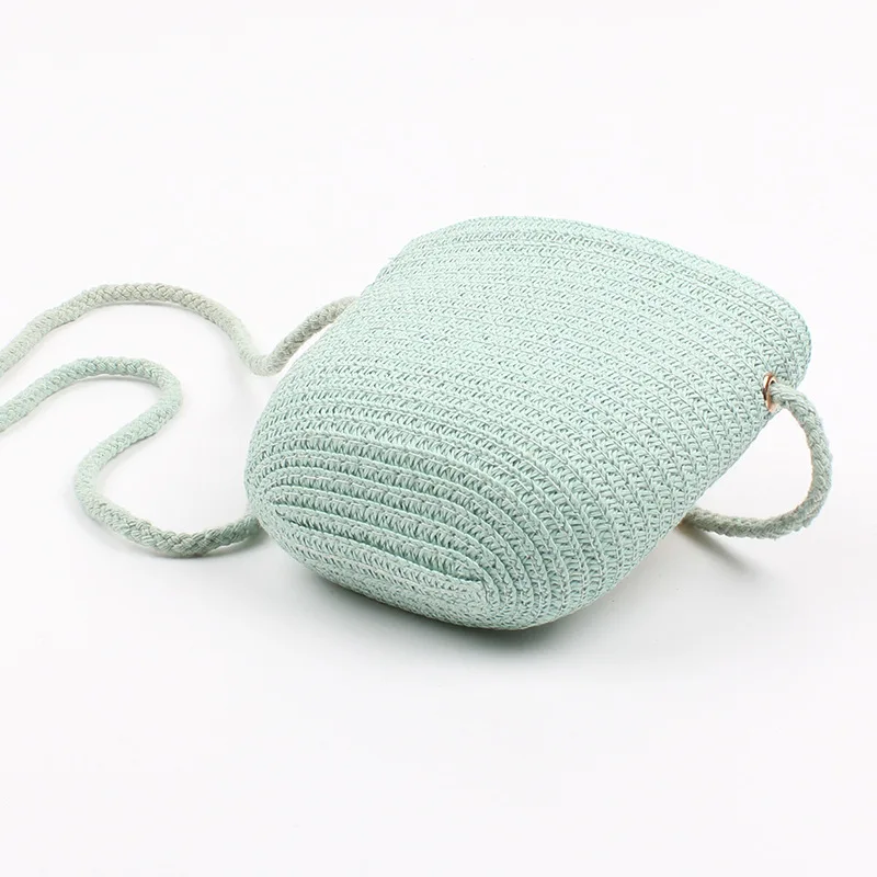 Summer Children Girls Shoulder Bag Daisy Flower Straw Messenger Kids Keys Coin Purse Princess Mini Handbag Coin Purse Coin Wallet Change Bag
