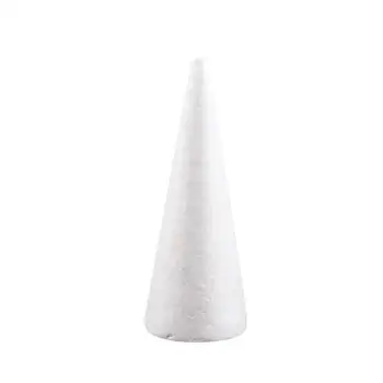 

30cm White Solid Foam DIY Cone Children Handmade Craft Cone Accessories for Home Craft Christmas