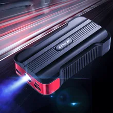 Автомобильный стартер скачка бустер 15000 мА/ч, Мощность банк Портативный 500A 12V Dual USB Автомобильное зарядное устройство SOS светильник светодиодный Дисплей аварийного автомобиля Батарея Зарядное устройство