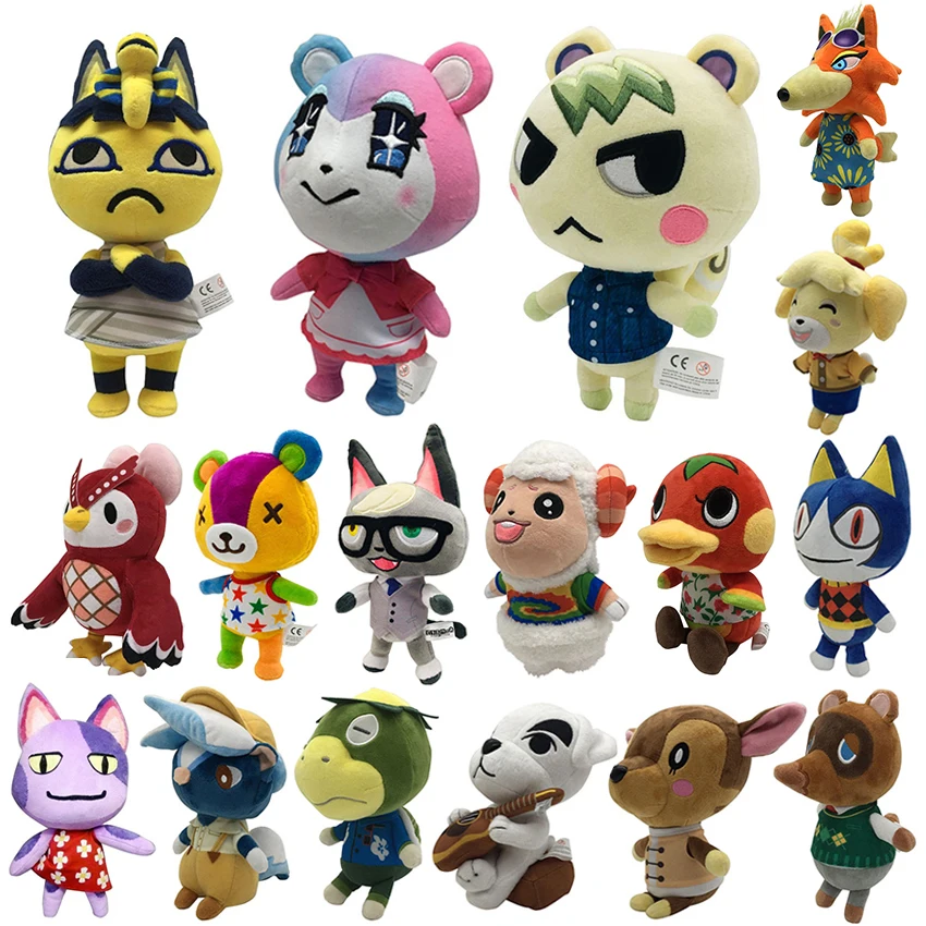 

20cm Animal Crossing Plush Toy Cartoon Amiibo marshal Rare animals Jingjiang Plush Toy Doll KK isabelle plush toys