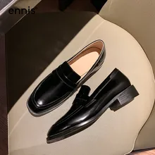 ENNIS/брендовые лоферы; водонепроницаемые мокасины из натуральной кожи; женская повседневная обувь на плоской подошве; модная весенняя обувь с круглым носком; Новинка года; обувь на плоской подошве; C0002