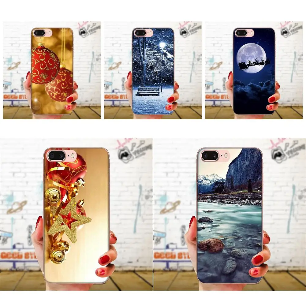 For Samsung Galaxy Note 5 8 9 S3 S4 S5 S6 S7 S8 S9 S10 5G mini Edge Plus Lite TPU Print Phone New Year Merry Christmas | Мобильные