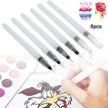 6 шт./компл. кисточек для рисования количество ручка воды Цвет малярные кисти маркер большой Ёмкость мягкие ручки для рисования, разные цвета