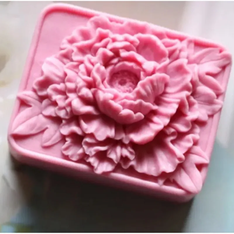 Description Picture 6 of itemPeony DIY Soap Mold 3D Flower Silicone Molds for Handmade Soap Scented Candle Wax Melt Mould Cake MOLD Baking Tools