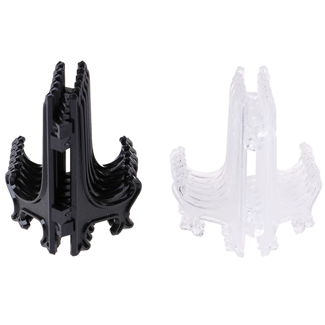 12 Db Fekete/Tiszta 3 Hüvelykes Műanyag Festőállványtáblák Képkeretek Fotófoár Talapzat Tartó Hordozható Kijelző Állvány - Image 2