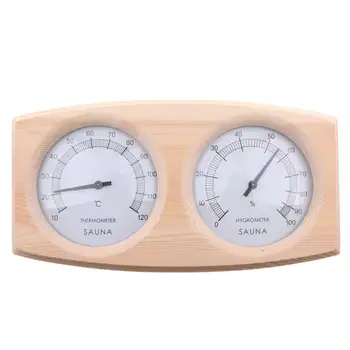 

2 IN 1 Wooden Sauna Thermometer Hygrometer For Shower / Sauna Tools