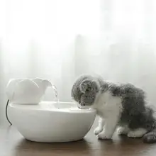 Умная керамика кошка питьевой автоматическая кормушка Циркулирующая вода питатель диспенсер для воды для домашних животных 3D фонтан воды бассейна ЕС/США Plug