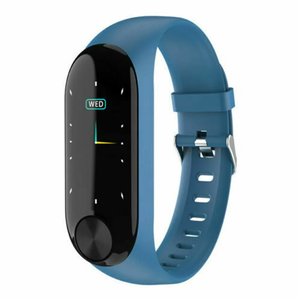 blue Новые модные спортивные Смарт-часы фитнес-трекер Bluetooth водонепроницаемый браслет пульсометр кровяное давление для Android iOS - Цвет: blue