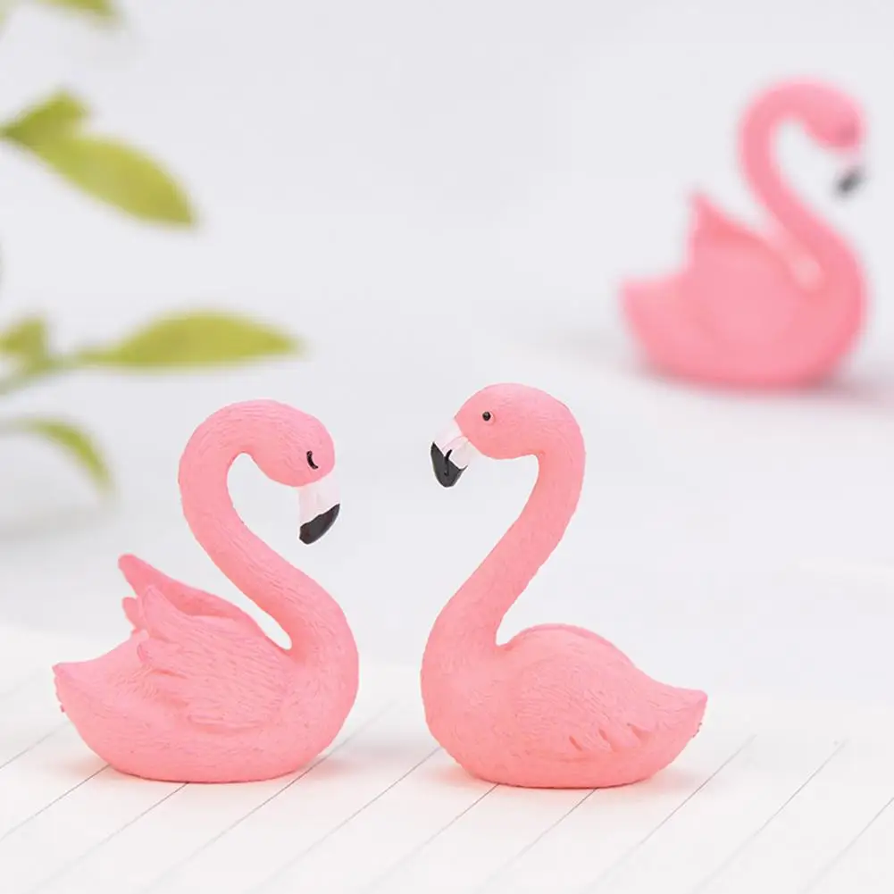 

Mini Flamingo Model Figurine DIY Miniature Landscape Garden Bonsai Ornament Gift