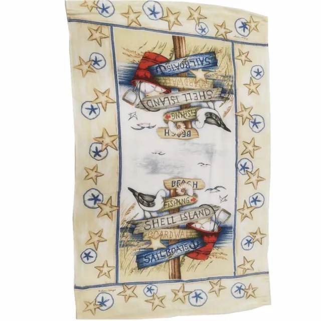 1Pc 41x64cm Cotton Tea Towel Dish Cleaning Cloth Colorful Printed Napkins Cooking Tools Kitchen Towels Style 10