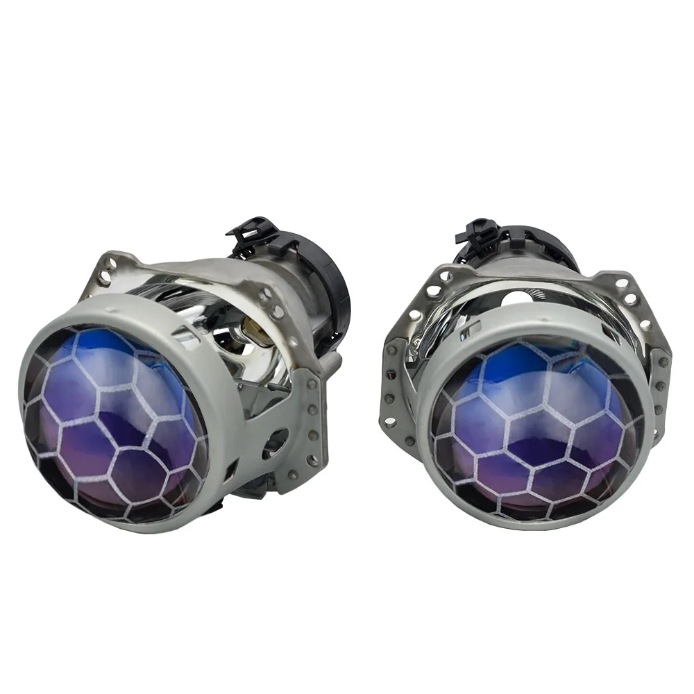 ONLY LENS 3,0 дюйма линзы проектора bi xenon с сотовым синим покрытием Hella 3R G5 металлический держатель D1 D2 D3 D4 лампы для автомобильных фар - Цвет: ONLY LENS