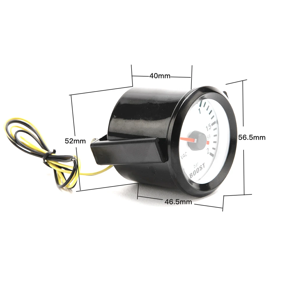 Автомобильный измерительный прибор DRAGON " 52 мм турбо Boost Gauge-1~ 2 бар вакуумный пресс-метр для синего светло-черного обода оболочки 12 В