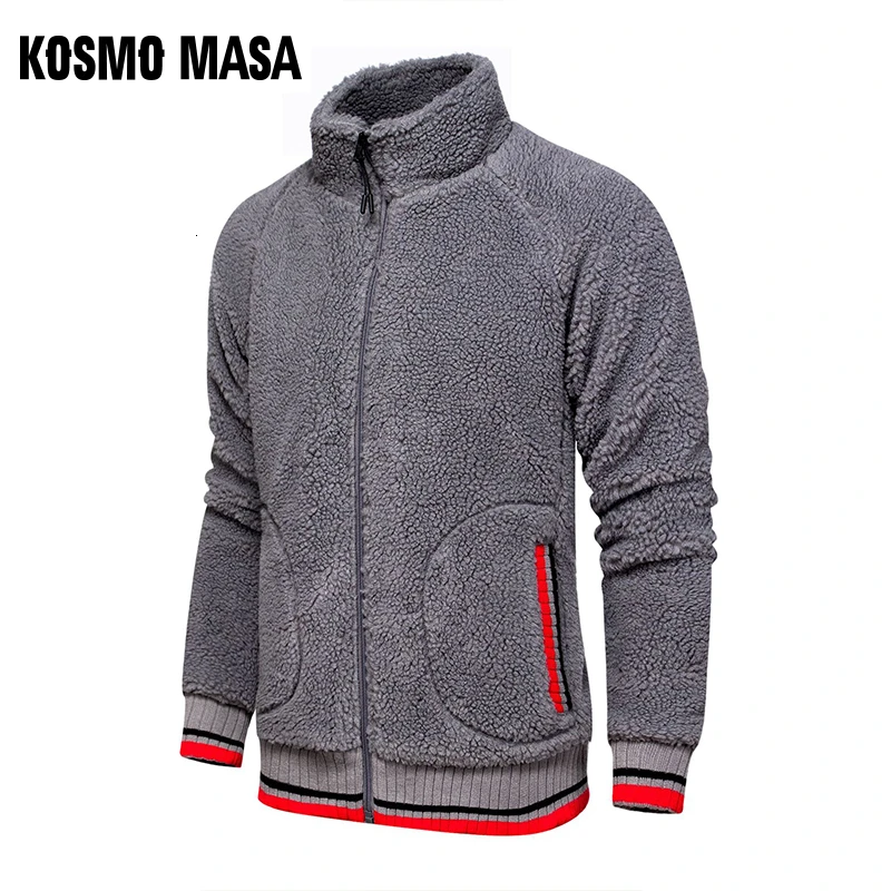 KOSMO MASA флисовая Толстая зимняя куртка на молнии Мужская ветровка кашемировая Повседневная Осенняя Хлопковая мужская куртка и куртки для мужчин MJ0092