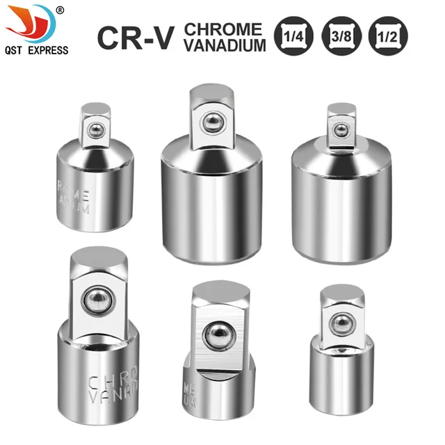 Adaptateur de douille de clé à cliquet en acier inoxydable, pour conversion de 1/2 " vers 3/8 ", 3/8 " vers 1/4 ", 1/4 " vers 1/2 ", et 1/2 " vers 3/8 " 1