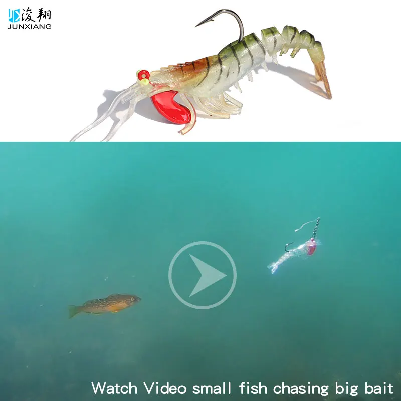 Multinode camarão iscas de pesca no mar com camarão luminoso macio isca poleiro 7g 18g