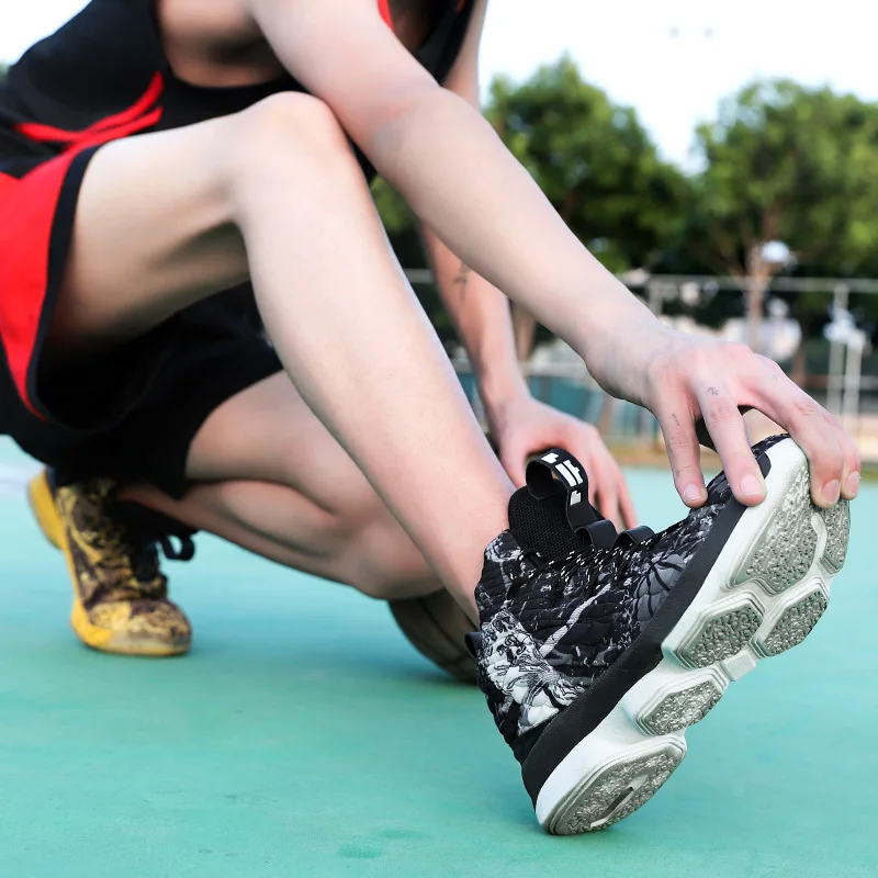 Обувь с высоким берцем с надписью Lebron Баскетбольная обувь Высокое качество Для мужчин Для женщин дышащие баскетбольные кроссовки на нескользящей подошве для бега, спорта на открытом воздухе обувь