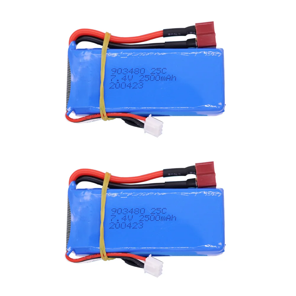 

RC Lipo Battery 7.4V 2500mAh for Wltoys 12428 12423 Car Parts For Syma X8C X8W X8G X8 RC Quadcopter 903480 Toys Battery 2PCS