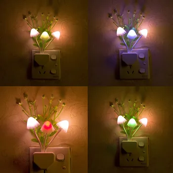 

Flower Shape Night Light Romantic Colorful Sensor color changing LED Lamp Home Decor mushroom Lamp LED Night Light #30