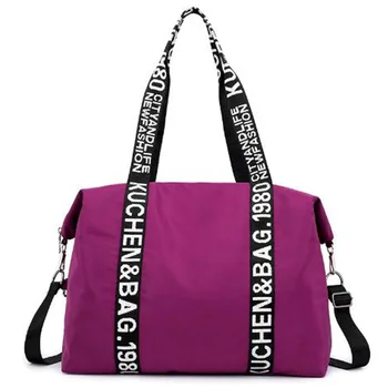 

Casual Tote Women'S Shoulder Tote Nylon Large Capacity Ladies Bag Letter Shopping Bag