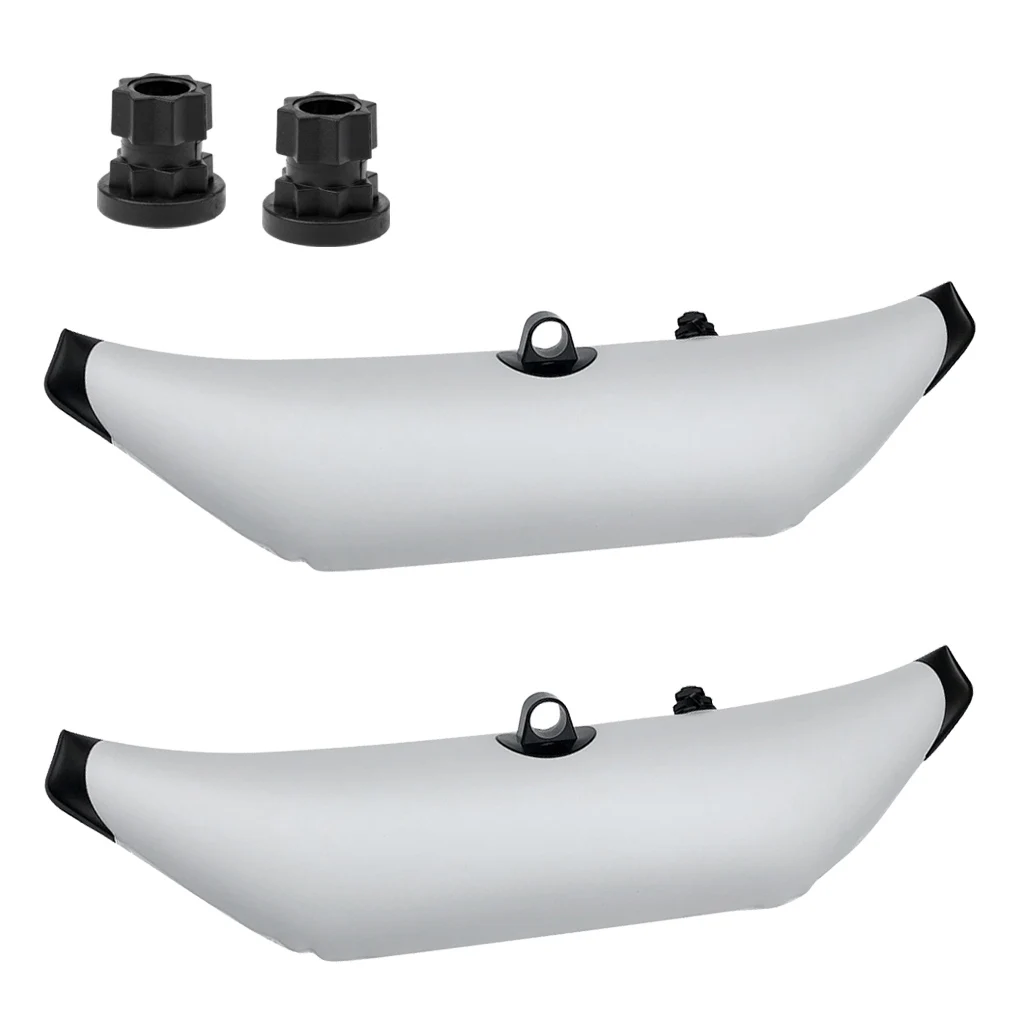 Kayak Canoe     Fishing 2x Inflatable Outrigger Stabilizer & 2 Track Adapter