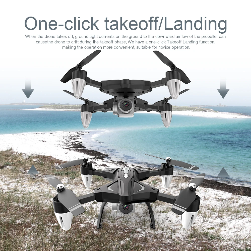 F69 профессиональная широкоугольная камера Дрон 1080p HD WiFi FPV щетка Пропеллер для мотора длинная батарея воздушный Дрон на ру Квадрокоптер