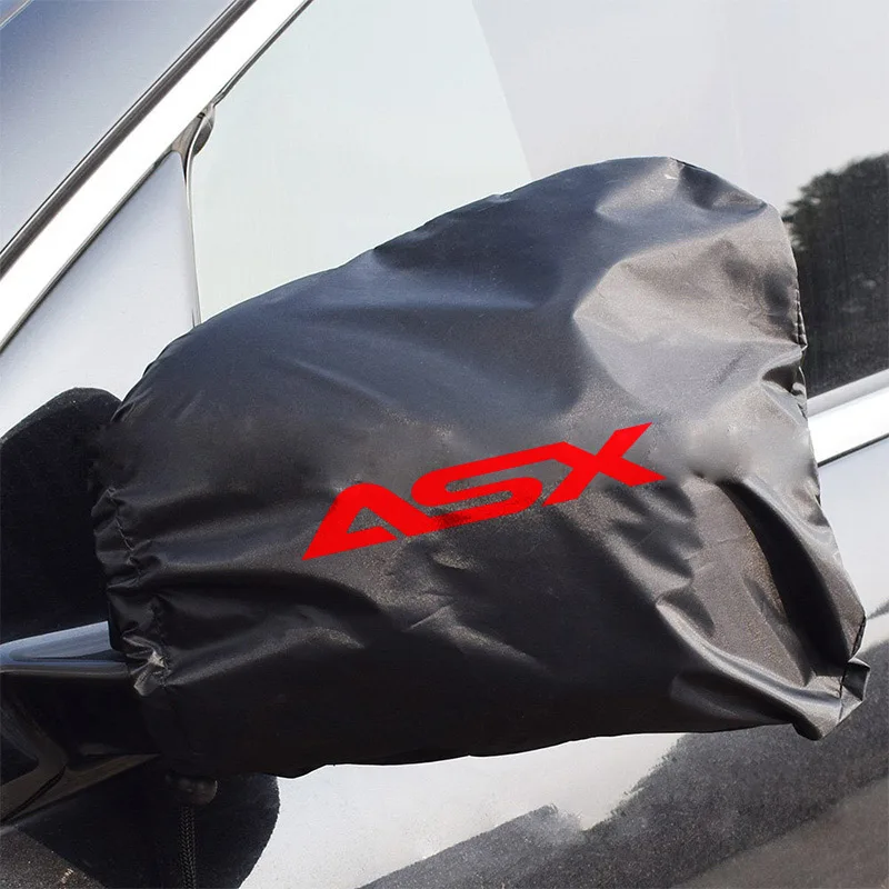 2 шт., Автомобильная крышка зеркала заднего вида для Mitsubishi ASX, автомобильные чехлы, снежный лед, водонепроницаемая защита от пыли, защита от солнца, УФ-защита для всех сезонов