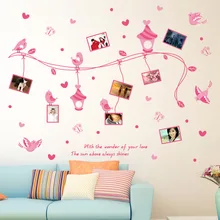 Brigade Kang XL8250 романтическая рамка для птиц спальня прихожая фон декоративные наклейки простые обои водонепроницаемые наклейки на стену