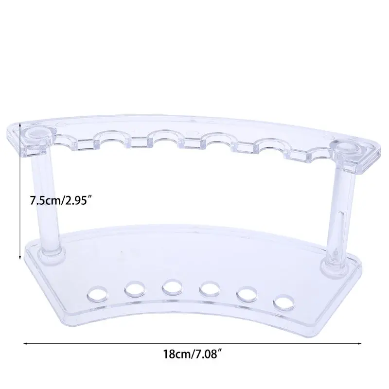 Plastic 6 Slot Pen Jewelry Display Holder Stand Display Rack
