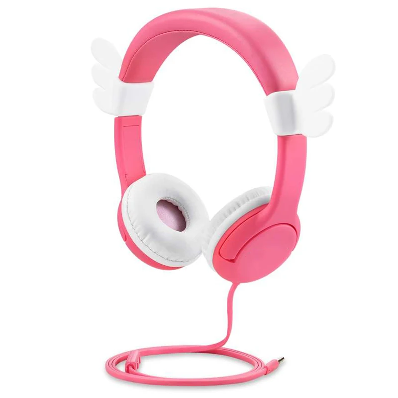 E0257-Pink Детские наушники безопасно детские наушники гарнитура с HD Micphone для Xiaomi iphone смартфон Регулируемый 3,5 мм наушники - Цвет: E0257-Pink