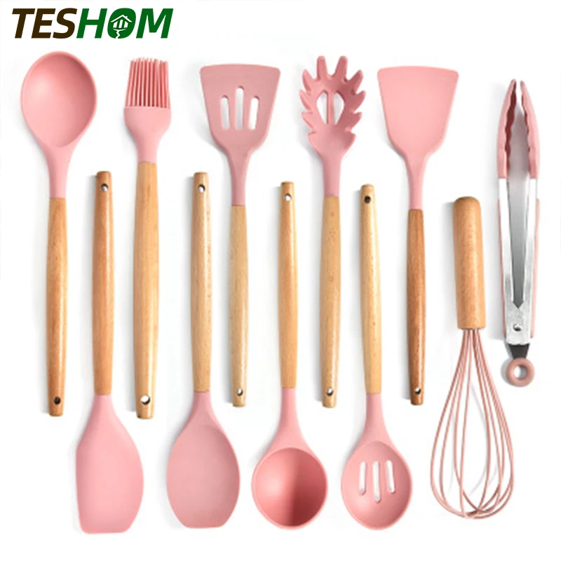 Kitchen Utensil Set - 11 Cooking Utensils - Colorful Silicone Kitchen  Utensils 