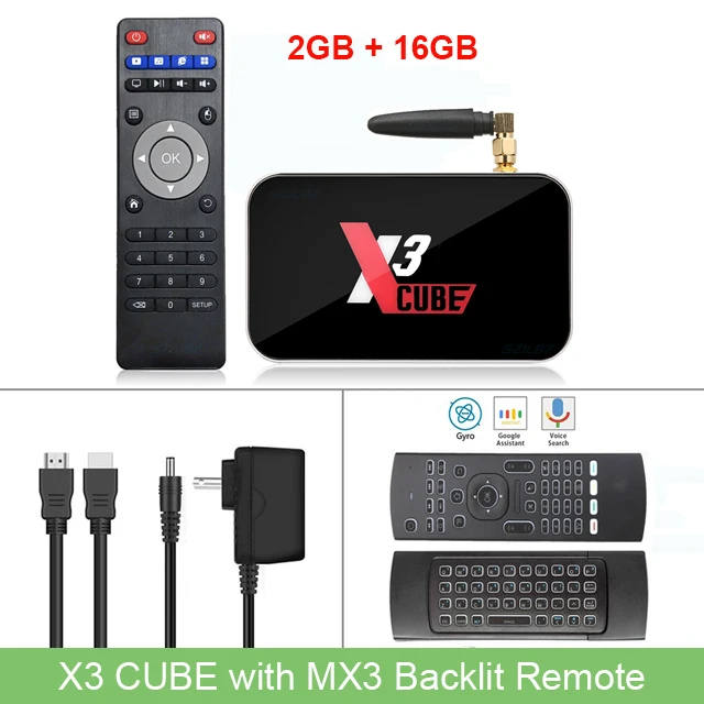 X3 Cube-MX3 Ugoos X3 Cube Smart tv Box Android 9,0 2 Гб ОЗУ 16 Гб X3 Pro 4 ГБ 32 ГБ медиаплеер DDR4 Amlogic S905X3 2,4G/5G WiFi 4K ТВ-приставка - Цвет: X3 Cube-MX3