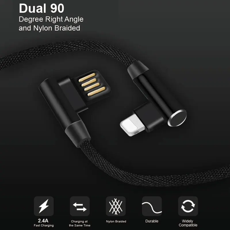 90 градусов usb кабель для iphone Быстрая Зарядка Синхронизация данных для iphone X 8 7 6 6s Plus iphone кабель зарядное устройство адаптер Тип c usb кабель