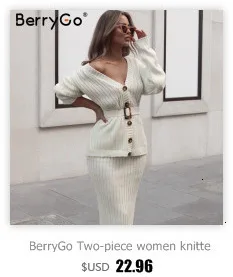 BerryGo трикотажное сексуальное облегающее платье с круглым вырезом, элегантное короткое зимнее платье на пуговицах с длинным рукавом, теплое облегающее мини-платье-свитер для женщин