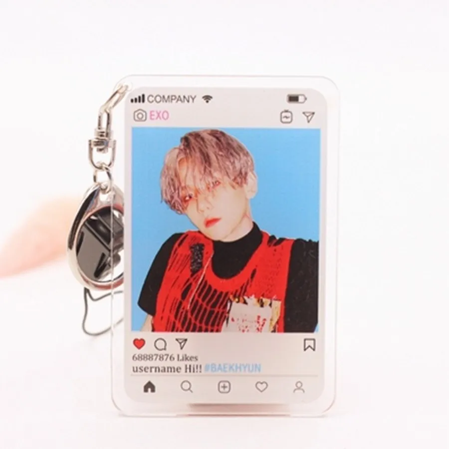 BaekHyun1 KPOP EXO Members акриловый брелок модная подвеска-сумка для телефона BaekHyun Se Hun D.O. Чан Ёль - Цвет: BaekHyun1