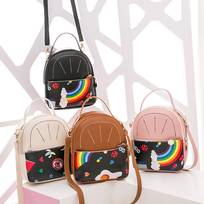 

Printed Scenery Mini Shoulder Bag Phone Package 2019 Autumn And Winter Korean-style New Products Daily Life Casual Backpack