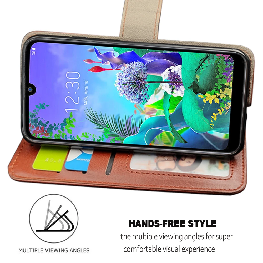 Роскошный чехол для LG Q60 V10 V20 V30 V40 V50 K9 Q6 Q7 G4 G5 G6 G8 W10 W30 чехол Кожаный чехол-книжка с откидной крышкой с отделением для карт с силиконовый чехол для телефона