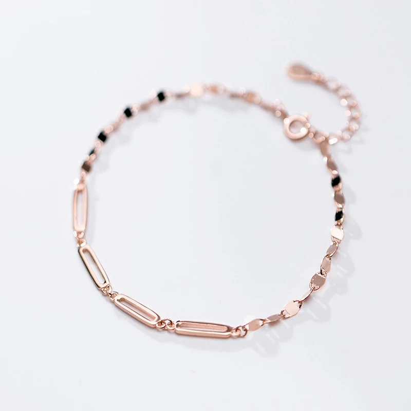 LOt Bangles Bracelets S925 Silver Bracelet Womens Fashion Simple Double-Layer Bracelet Temperament Personality