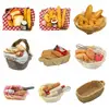 Mini Food For Doll 1 :6 /1: 12 Dollhouse Miniature Bread Basket Simulation Food Model Toys DollHouse Decor Scale Miniatures 1