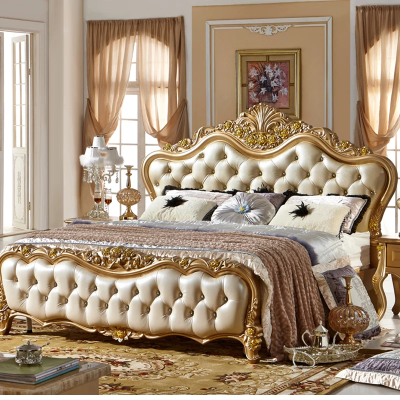 Кровать и диван гардероб Loyal Classic King Size роскошный дизайн классическая кровать