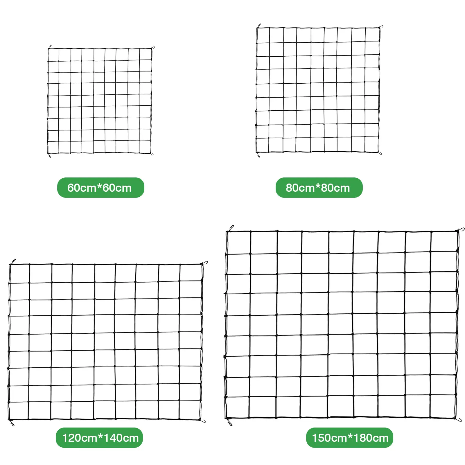 Grow Tent Trellis Net Garden Polyester Heavy-Duty Plant Square Soft Mesh Gardener Trellis For 60-180cm Grow Tent