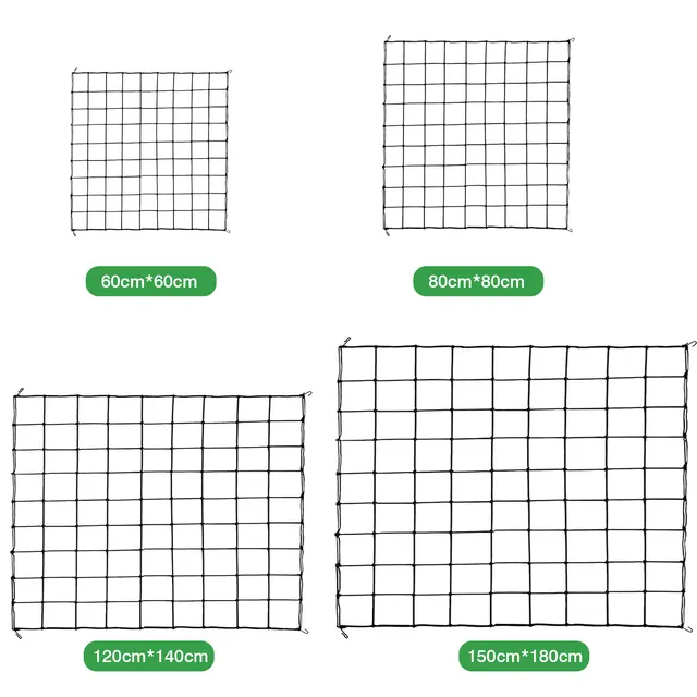 Grow Sátor Rácsos Nettó Kerti Poliészter Nagy Teherbírású Növény Négyzet Alakú Lágy Háló Kertész 60-180 Cm-Es Termesztési Sátorhoz