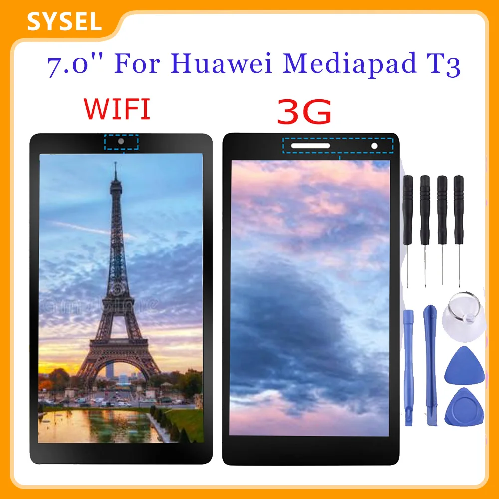 С ЖК дисплеем для Huawei Mediapad T3 7 0 BG2 W09 U01 U03 дисплей сенсорный экран дигитайзер сборки