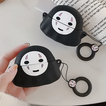 

For Airpods Pro 3D Cute Japanese Anime Cartoon Faceless Man Earbuds Case for Apple Airpods 3 No Face Man Wireless Earphone Cover