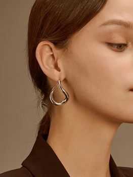 

Timeless Wonder Brass Geo Twist Statement Drop Earrings Women Jewelry Gothic Boho Top Runway Designer Rare Trendy Ins New 8542