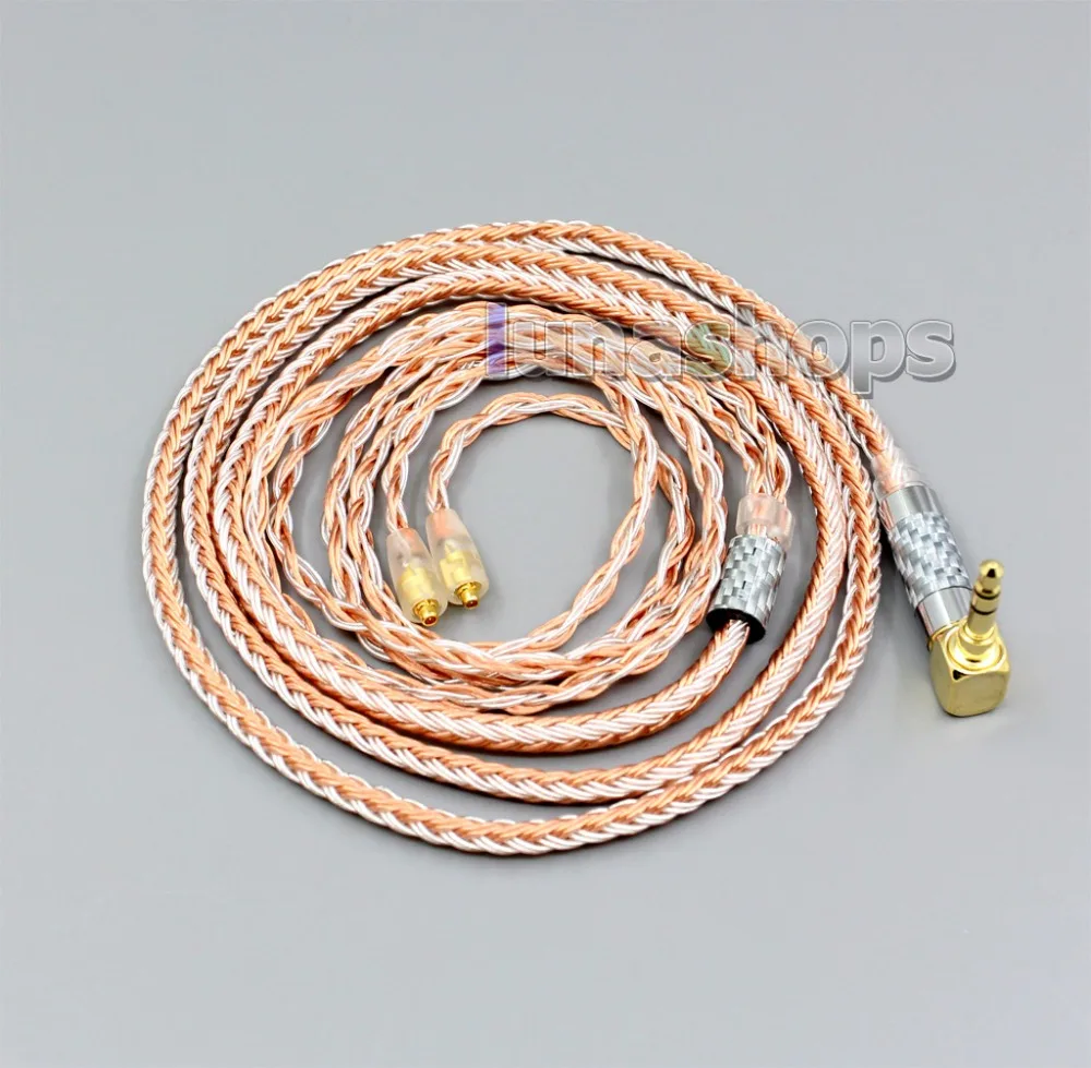 LN005795 2 5mm 3 5mm 4 4mm 4pole TRRS Balanced 16 Core OCC Silver Mixed Headphone Cable For Westone W60 W50 W40 UM50 UM30 UM10