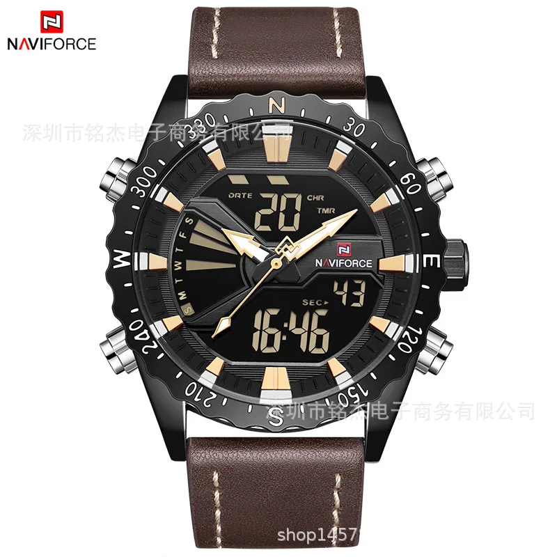 

Naviforce Xiang 9136 MEN'S Watch Fashion Casual Waterproof Dual Display Multi-functional Sports Watch MEN'S Watch