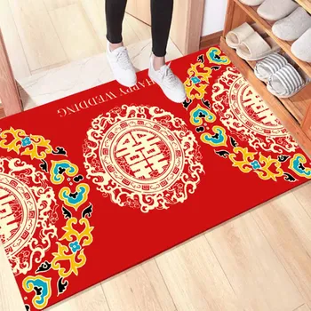

3D Non-slip Play Mat Carpets Bedroom Mat Bathroom Carpet Rug Toilet Bathroom Rug Toilet Mat Doormat fpr Chinese Wedding Decor